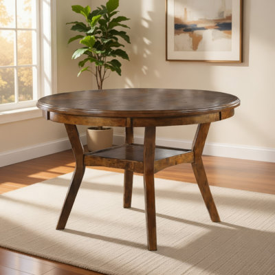 Table de salle à manger ronde en bois avec pieds Boomerang