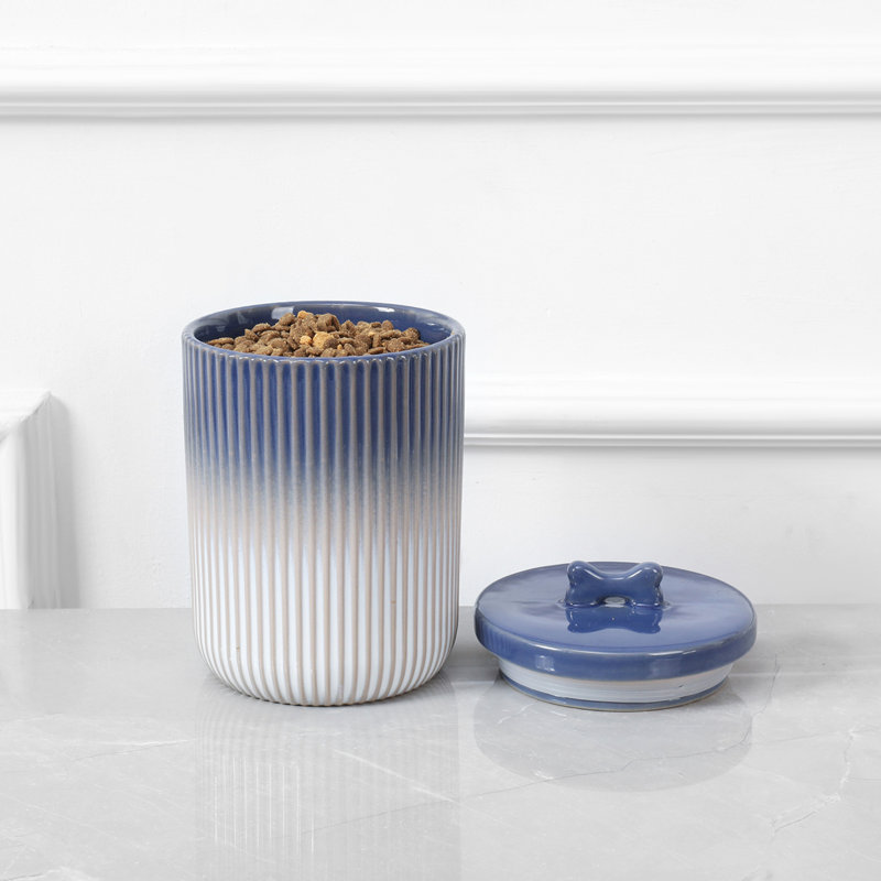 Pot à friandises en céramique Skandi, Bleu