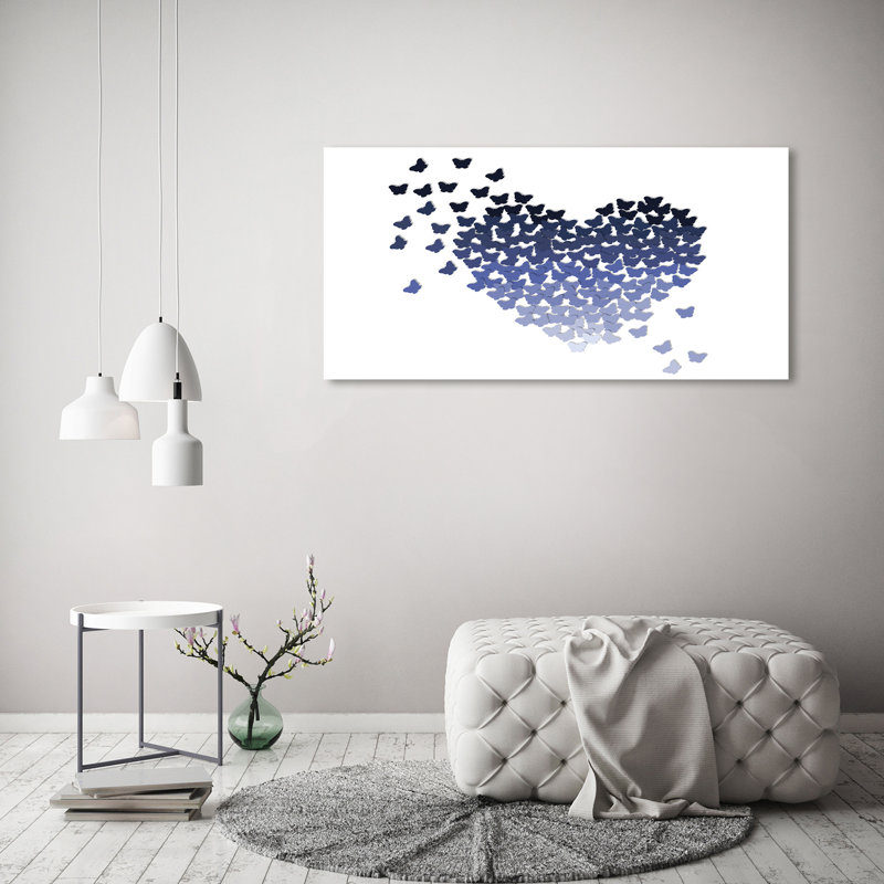 Heart From Butterflies - Wrapped Canvas Print
