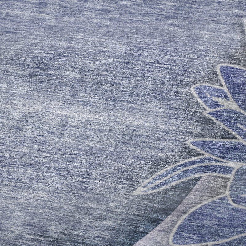 Jeté floral Sherpa ASB700 Addison, Motif floral bleu