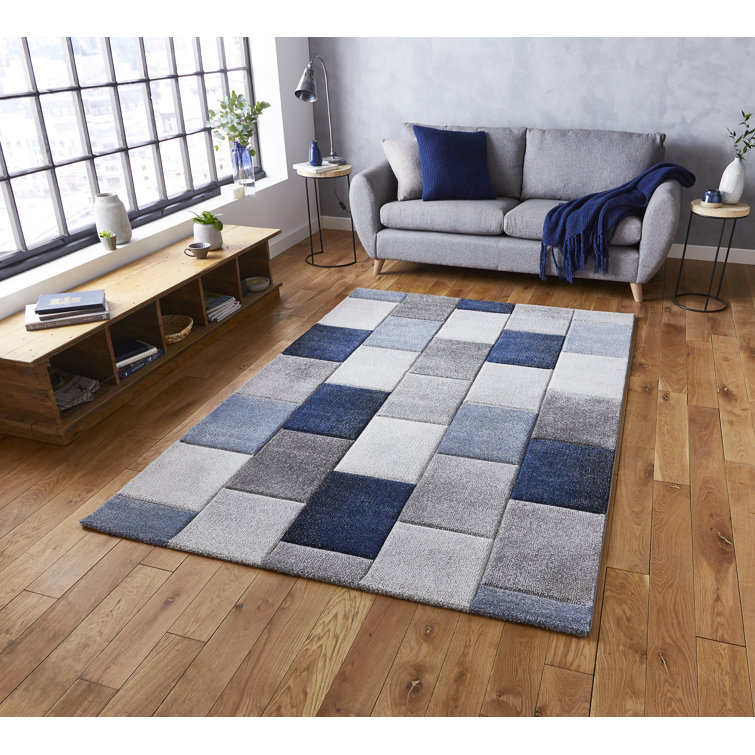 Jocelyn area rug Machine Woven Rectangle Grey/Blue