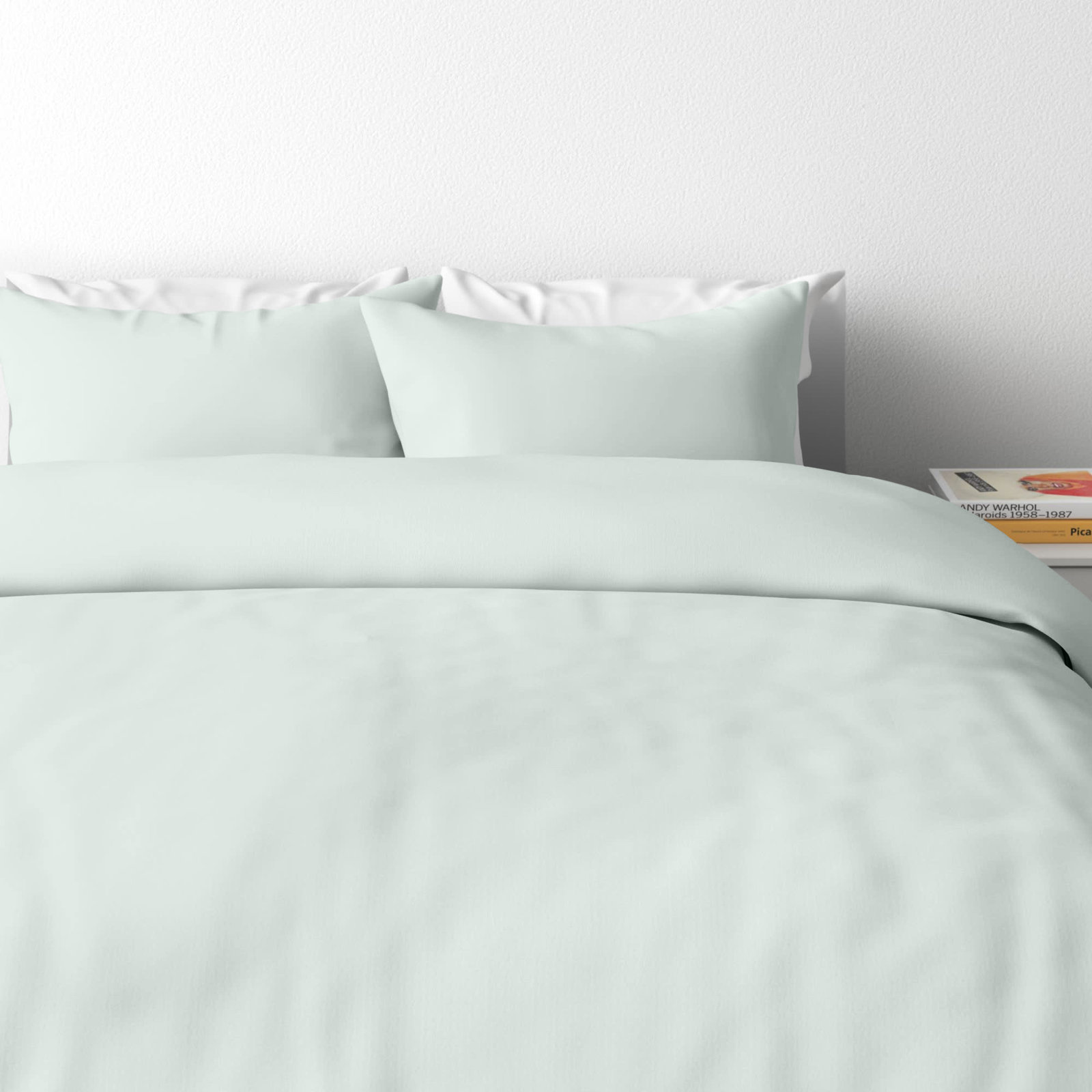 Kandice Linen Duvet Cover Set, Queen Duvet Cover + 2 Shams, White