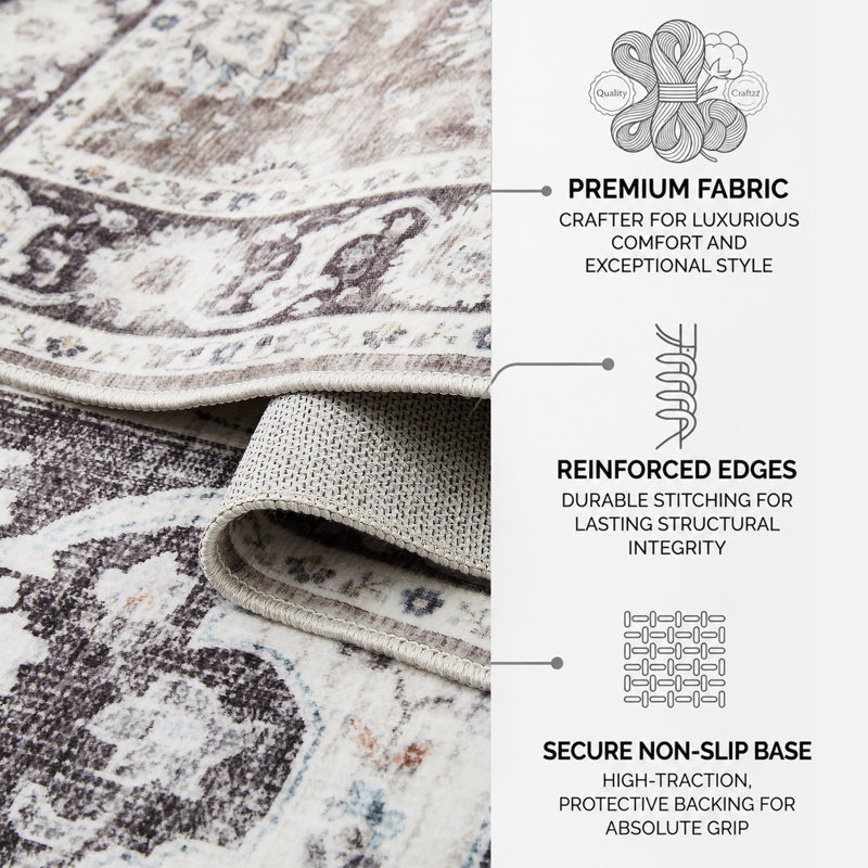 Cashmere Machine Tufted Area Rug ( Low-Pile Traditional), Rectangle 160 x 230 cm