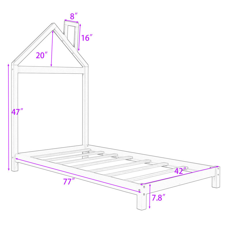 Loree Standard Bed by Isabelle & Max, Twin, Green