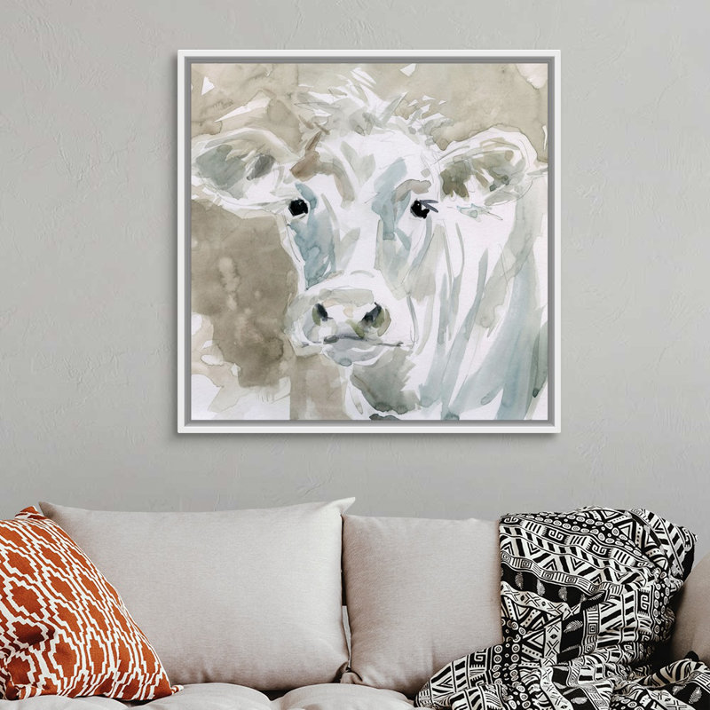 Boss E - reproduction d'art sur toile, Cadre flottant blanc, H 37,7 po x l 37,7 po x P 1,75 po