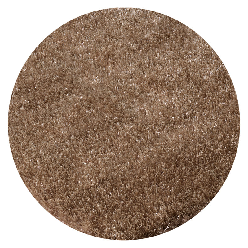 Cynithia Solid Colour Shag Indoor / Outdoor Area Rug, Round 120cm