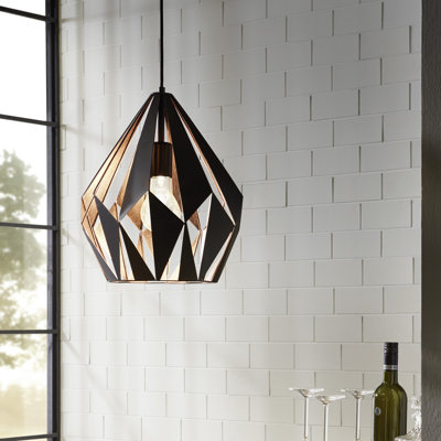 Luminaire suspendu géométrique à 1 lumière Hendry