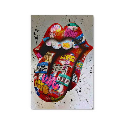 " Graffiti Rolling Stones Logo "