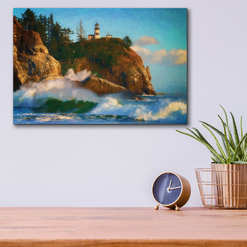 «Cape Disappointment», peinture à l'huile par Rick Berk, acrylique, H 12 po x l 16 po x P 0,13 po