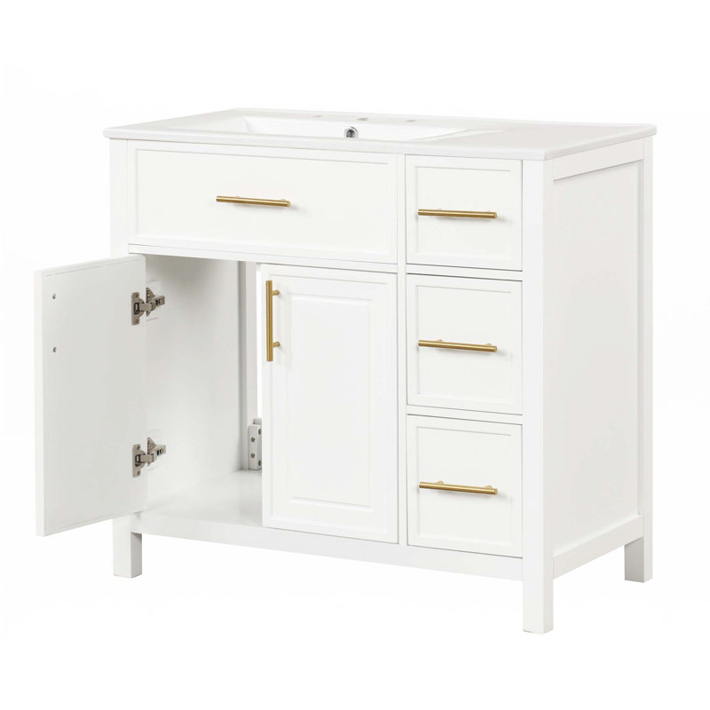 36" Bathroom Vanity With Sink Top