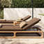 Chaise longue d'extérieur en teck pour l'extérieur
