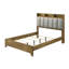 Grand lit brun clair Aspen avec USB