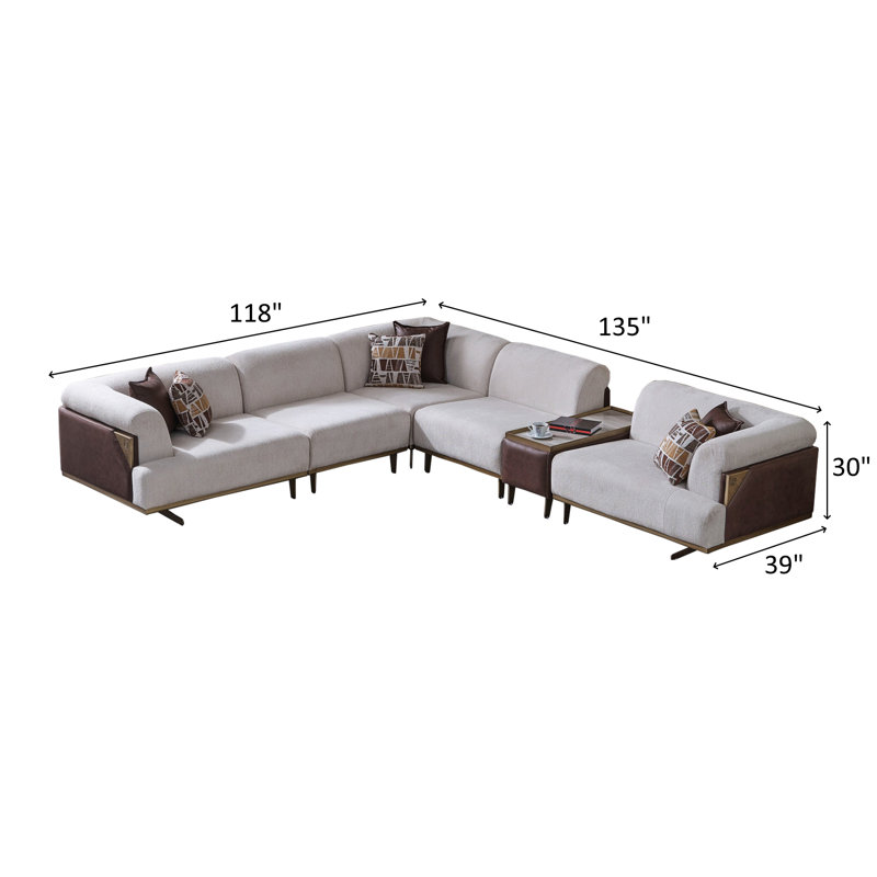 Canapé modulaire 5 pièces Urla