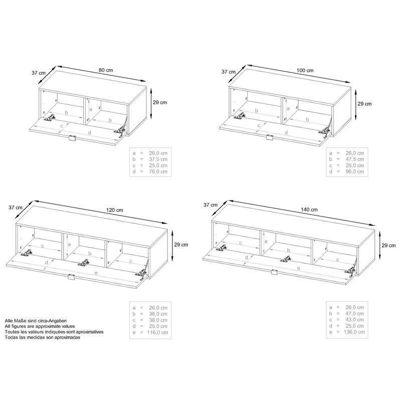 Mccarter Unfinished Entertainment Centre for TVs up to 55", White/Satin Graphite