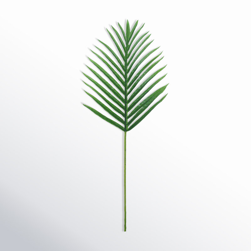 Artificial Palm Leaf Stem Tropical Areca Plant, 25.5" H x 11" W x 0.5" D