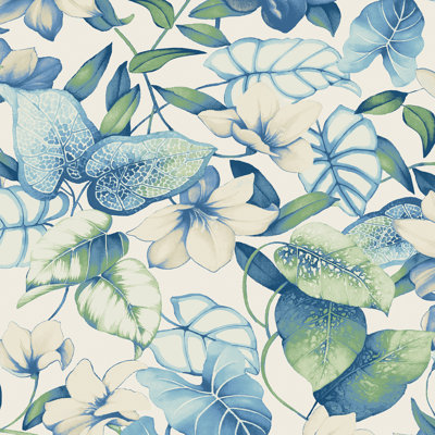 Rouleau de papier peint adhésif floral L 18 pi x l 20,5 po Tommy Bahama Windemere