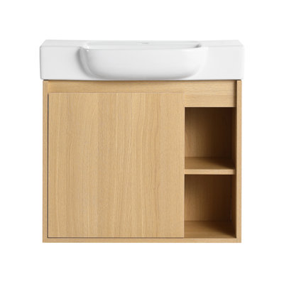 Single Bathroom Vanity Set with Ceramic Sink Top