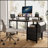Office Desk With Power Outlet,2 Monitor Stands,2 Drawers,Side Pocket,Easy To Assemble,Frame Stability Reversible,Use For Home Desk, Computer Desk, Game Table-2046731738-2046731743