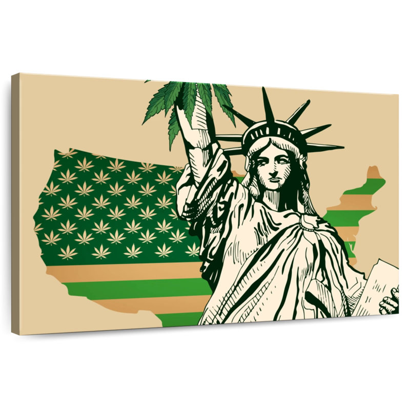 Marijuana US Flag, 8" H x 12" W