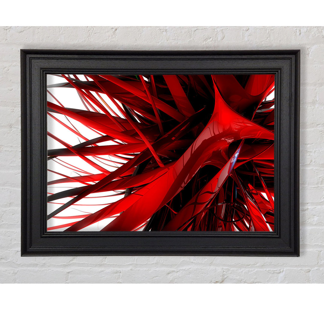 Gerahmtes Wandbild Red Maze