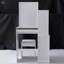 Table de chevet compacte de 29,2 pouces avec tabouret rembourré, grand miroir coulissant et rangement multicouche pour les petits espaces-592049864