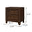 2-Drawer Nightstand Bedside Table Walnut