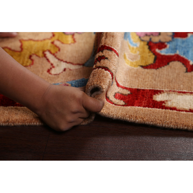 Tapis oriental en laine à teinture végétale Oushak Hillside Avenue