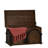 Small Wooden Arch Storage Trunk with Hinged Lid Stained