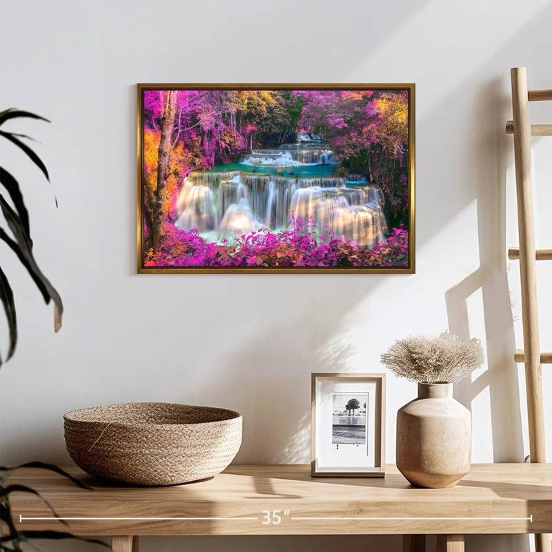 Chutes d'eau, Cadre flottant doré, 19 po x 13 po