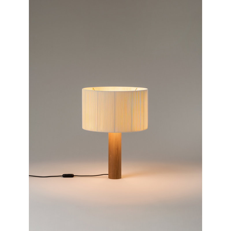 Solid Wood Table Lamp, Natural Oak