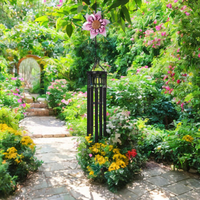 41"Long Flower with Hummingbird Wind chime
