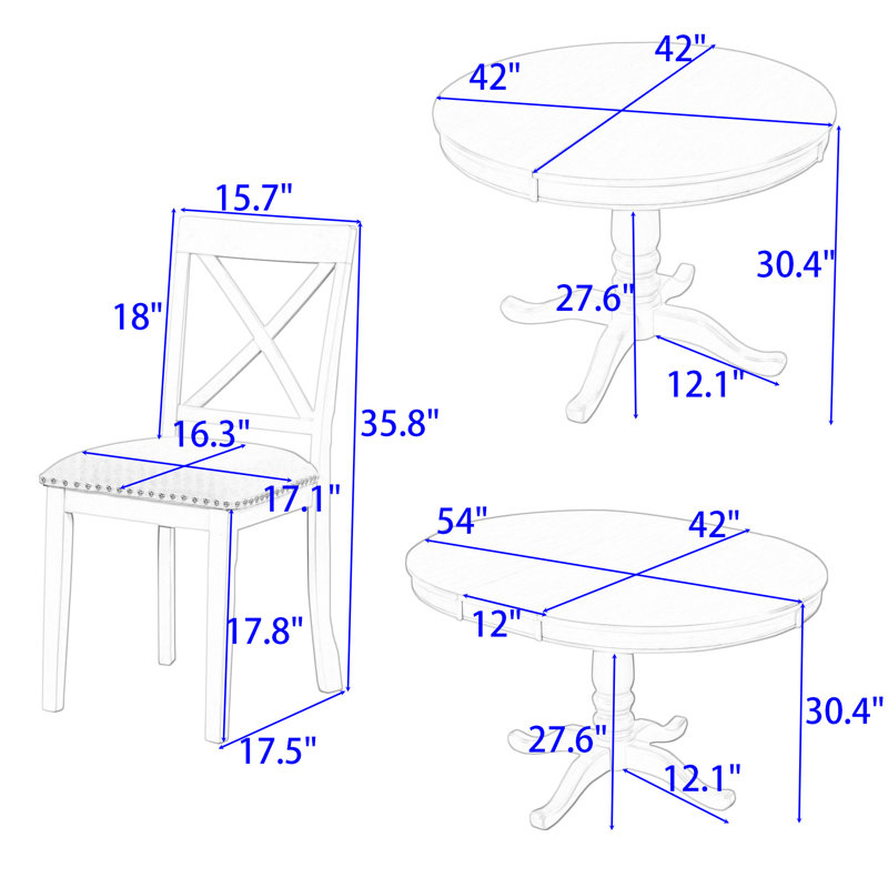 Kyjaun 4 - Person Extendable Dining Set