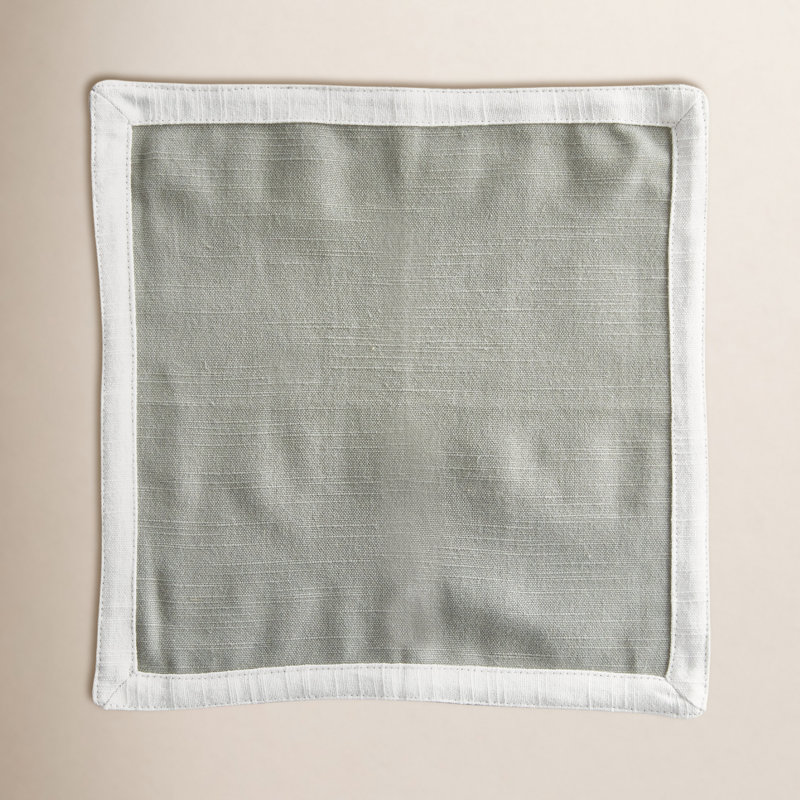 Meadowood Cotton Square Napkins, Sage Green