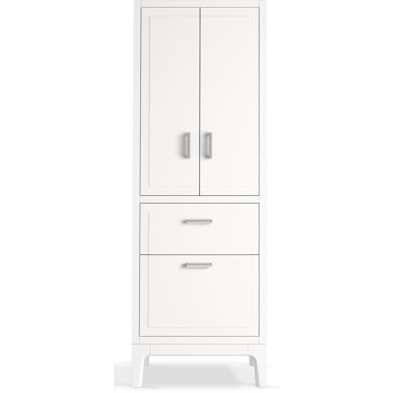Seer 70-In X 24-In Linen Tower, White