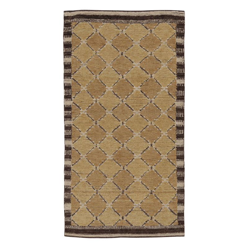 Scandinavian One-of-a-Kind 4'0X8'0 Hand Knotted Area Rug