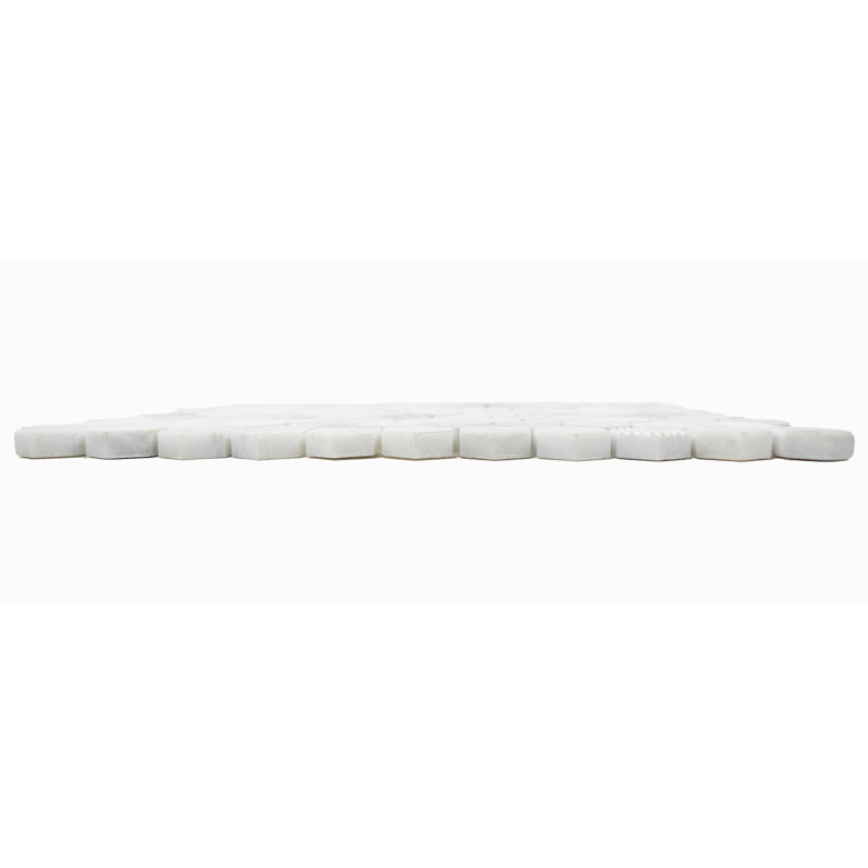 1" x 1" Marble Honeycomb Mosaic Tile, Carrara
