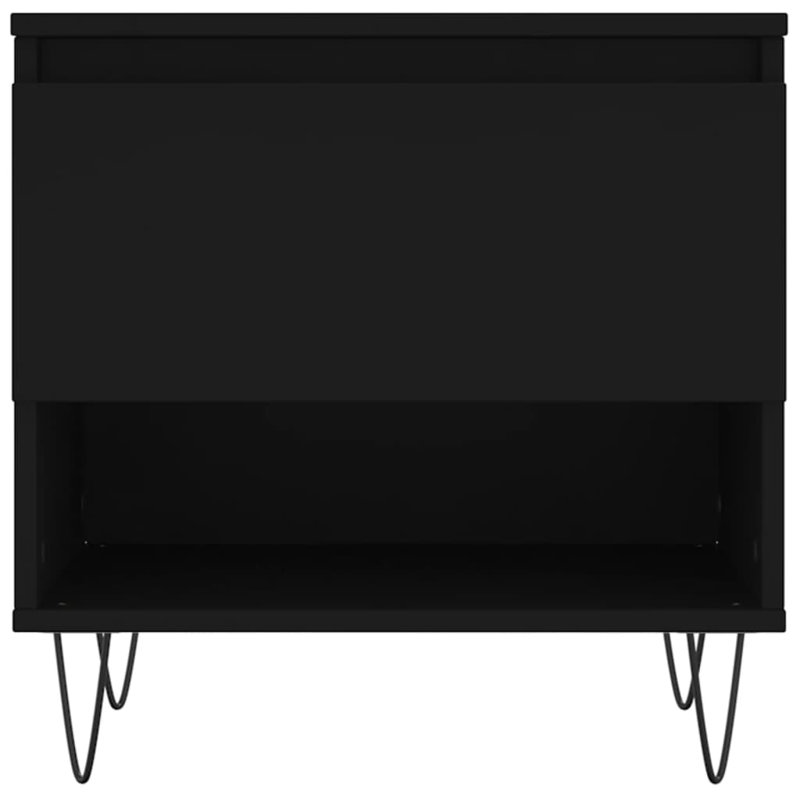 Delmira Four Leg Coffee Table with Storage, Black