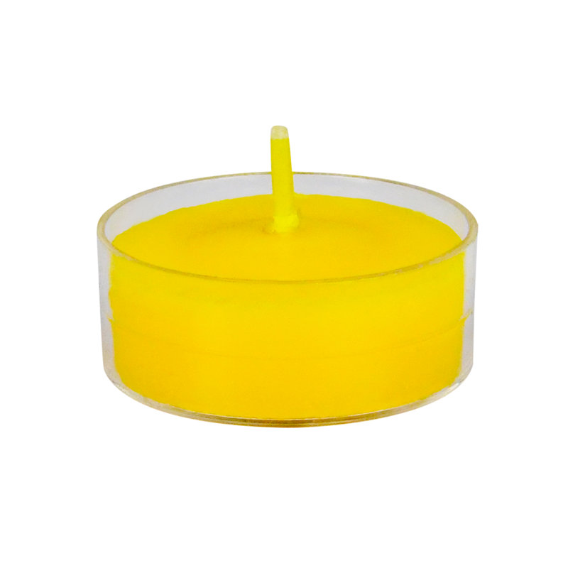 Bougie photophore sans parfum, Jaune, Ensemble de 50