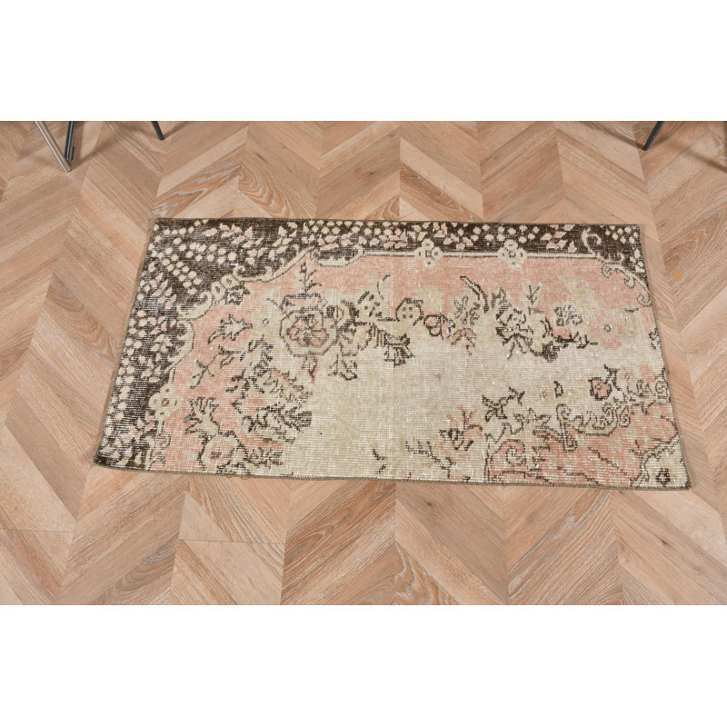 Classic Small Turkish Rug Ideal for Entryway Featuring Antique Inspired Design and a Perfectly Sized Doormat Solution