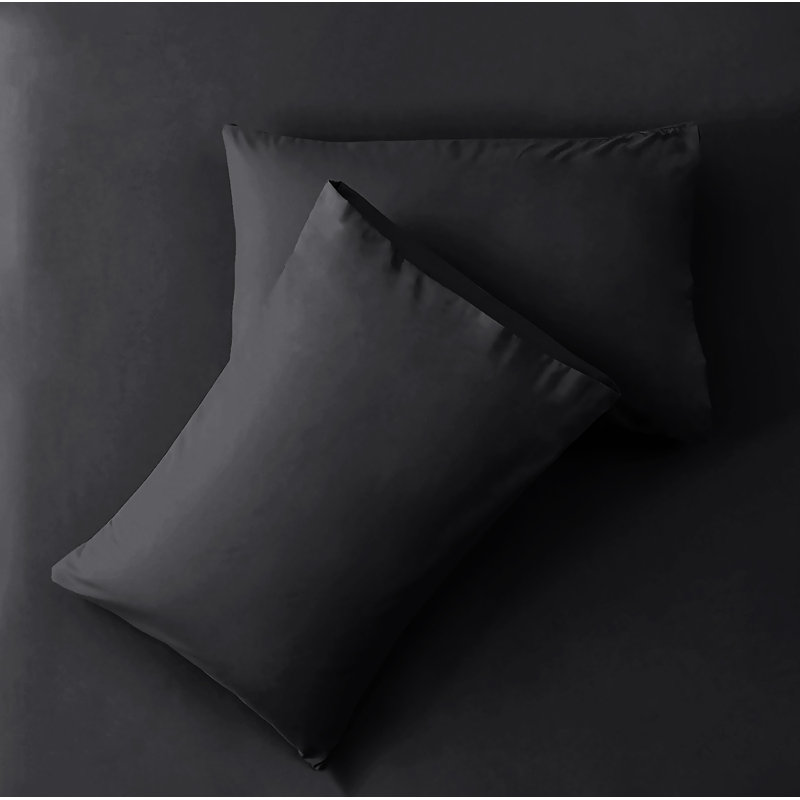 Sateen Sheet Set, Dark Gray, King Sheet Set + 1 Fitted Sheet + 2 Pillowcases