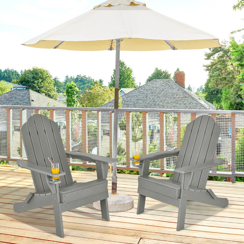 Outdoor Adirondack Chair, Grey