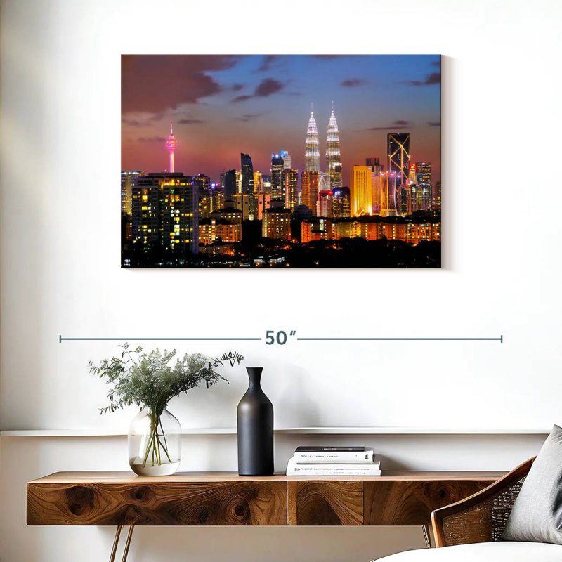 Sireci Kuala Lumpur Night Lights, 24" H x 36" W