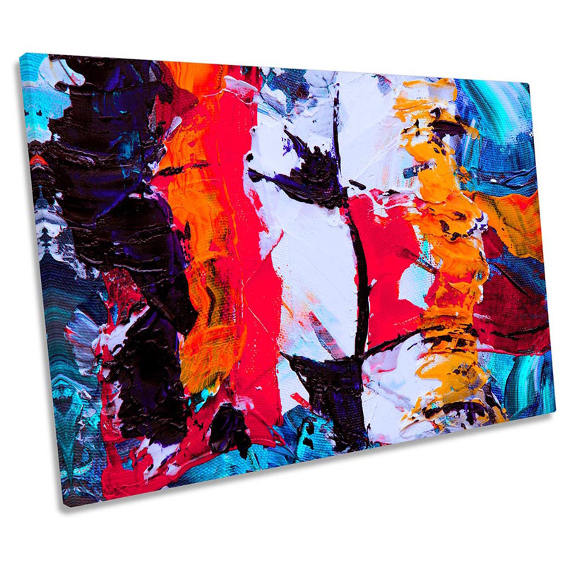Abstract Industrial Grunge - Wrapped Canvas Painting, 30.5cm H x 45.7cm W