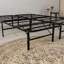 Base de plateforme pleine grandeur en acier noir - Acier haute résistance, installation en 5 minutes, rangement sous le lit, cadre pliable sans sommier requis, assemblage d'outils, élévation de 14 pouces, tous les types de matelas-998021575