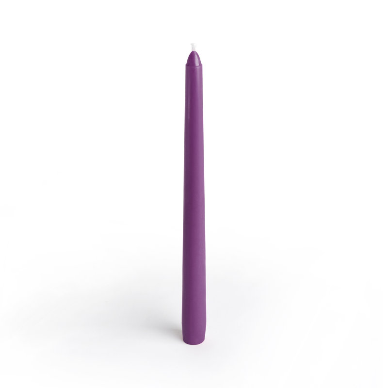 Unscented Taper Candle, Purple
