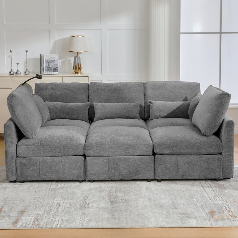 Canapé modulaire Modern, Gris chenille