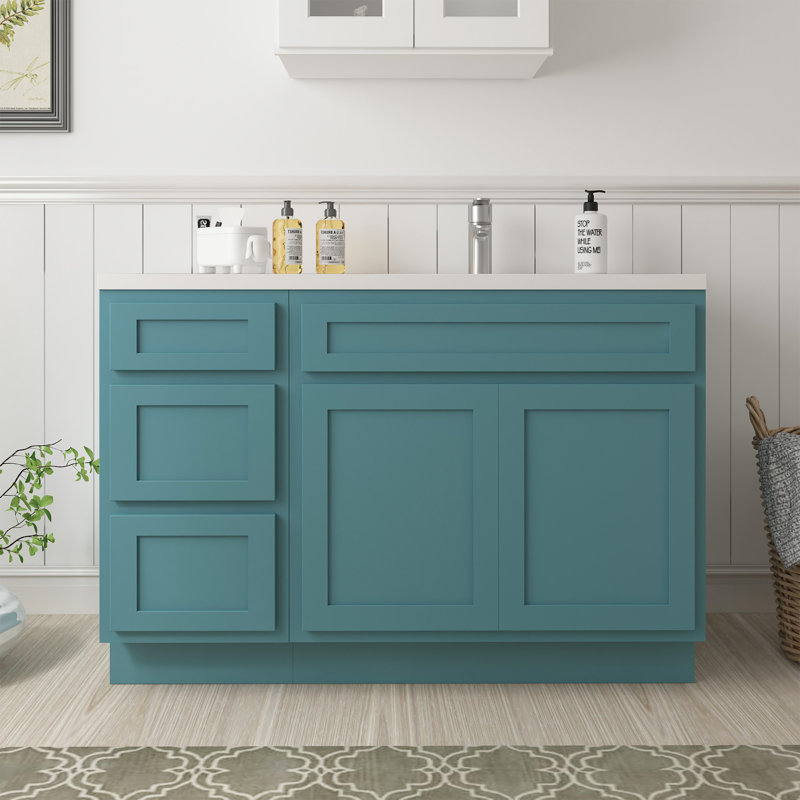 45'' Single Bathroom Vanity Base Only, Teal
