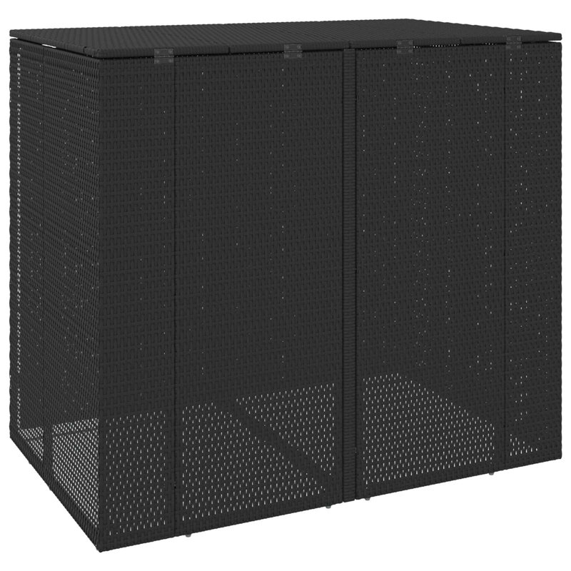 Polyethylene Double Bin Store, Black