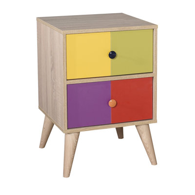 Modern Nightstand with 100% Melamine Coated Particle Board | Thickness: 0.6 inches | Elegant Design for Bedroom Storage | Durable & Stylish, Perfect for Contemporary Decor