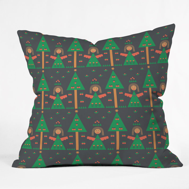 Coussin Gabriela Lario, 16 po x 16 po, Vert